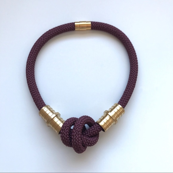 Burgundy rope necklace - Multiple ways to wear - Picture 9 of 11